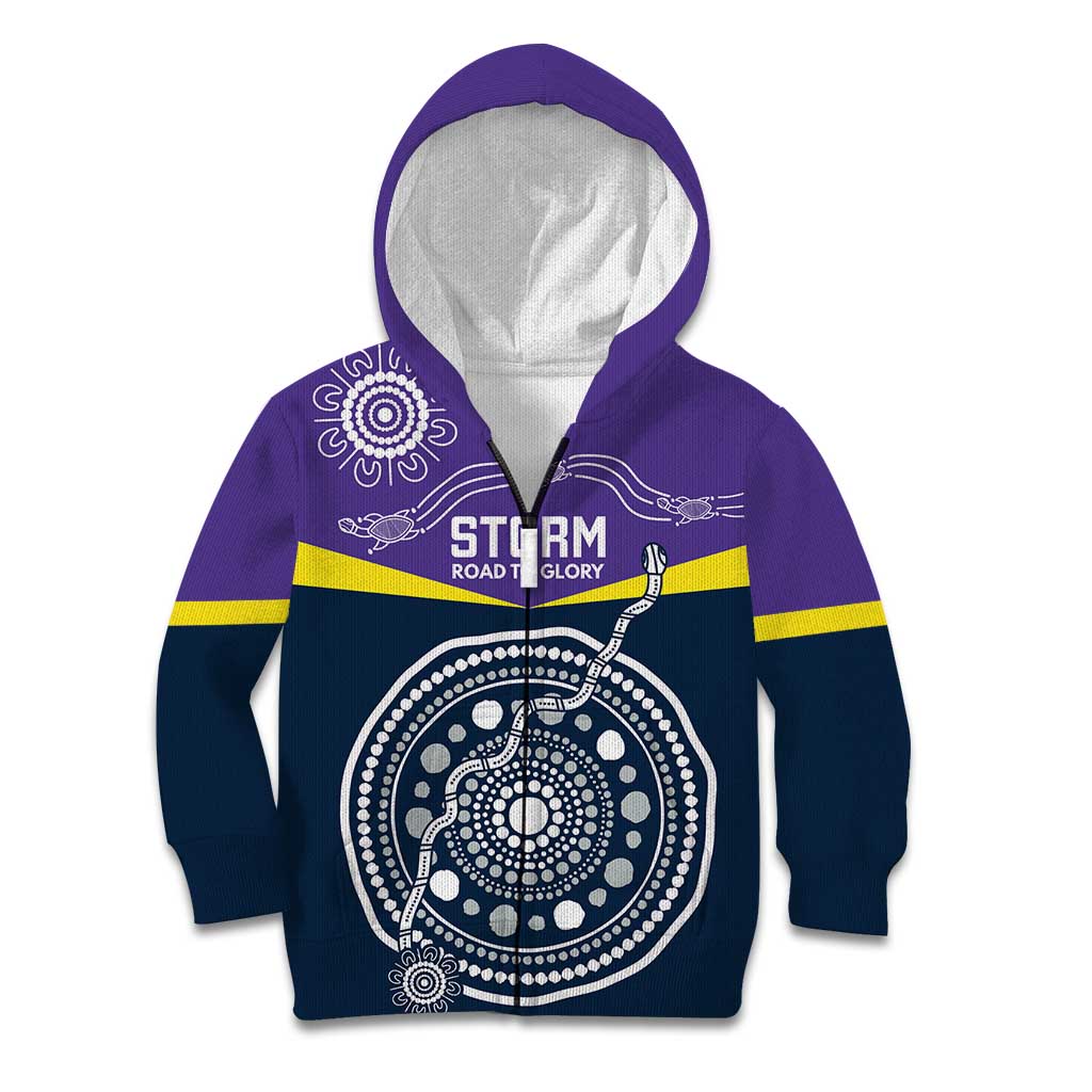 Custom Storm Spirit Kid Hoodie Road to Glory Indigenous Aboriginal - Vibe Hoodie