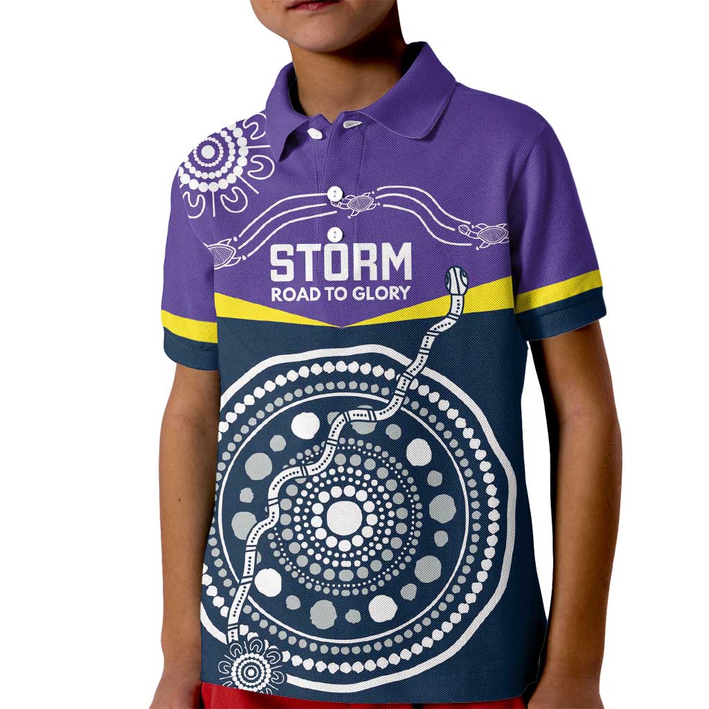 Custom Storm Spirit Kid Polo Shirt Road to Glory Indigenous Aboriginal - Vibe Hoodie