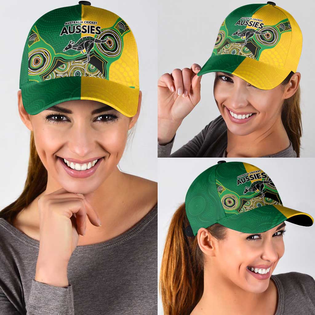 Australia Cricket Spirit 2026 Classic Cap World T20 Edition - Aussie Color Aboriginal Motif - Vibe Hoodie