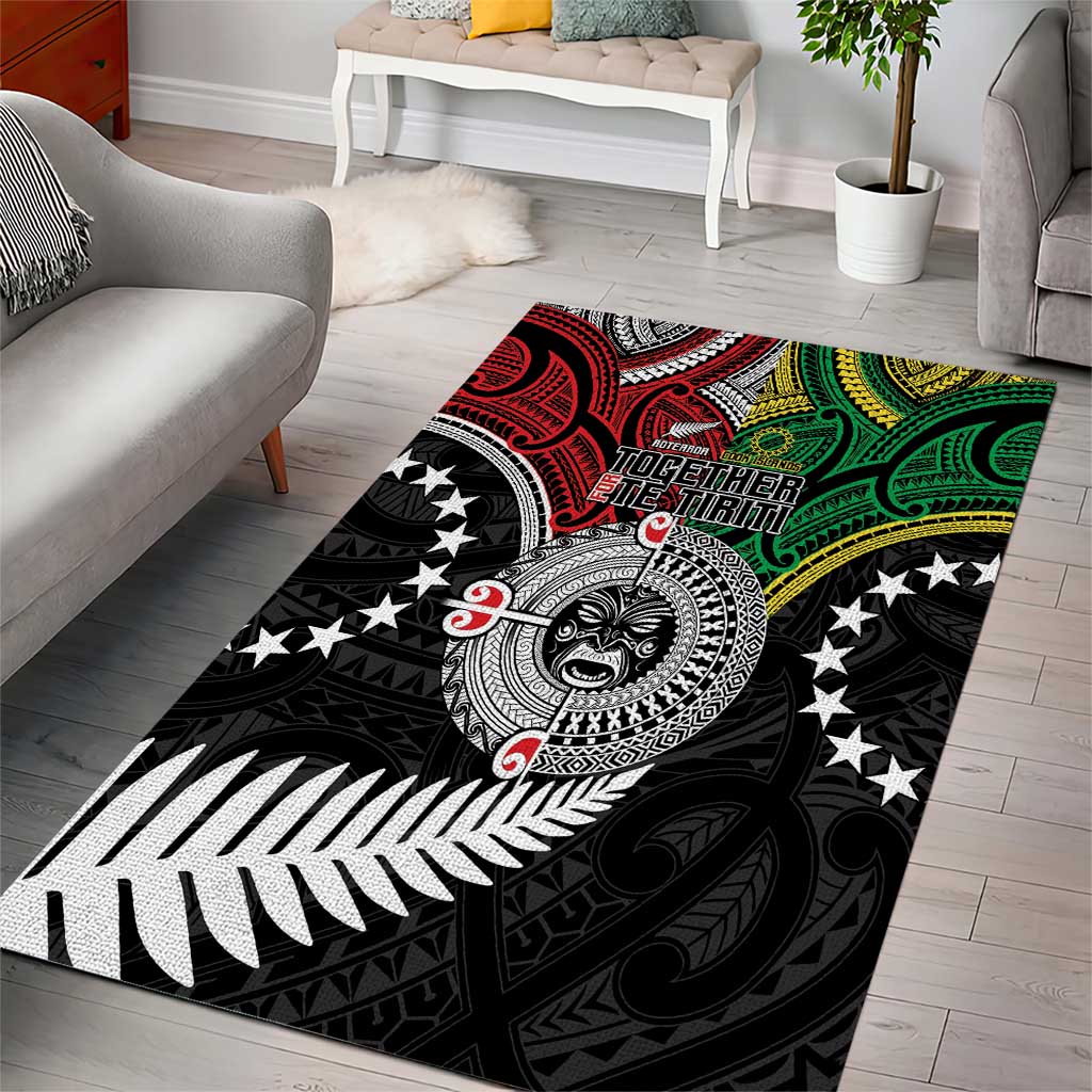 Aotearoa and Cook Islands Mo Te Tiriti Area Rug New Zealand Honour The Treaty Ake!Ake!Ake! - Vibe Hoodie Shop