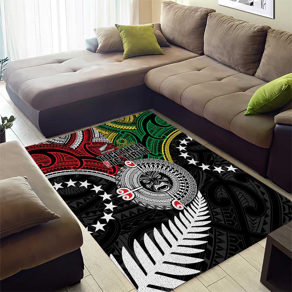 Aotearoa and Cook Islands Mo Te Tiriti Area Rug New Zealand Honour The Treaty Ake!Ake!Ake! - Vibe Hoodie Shop