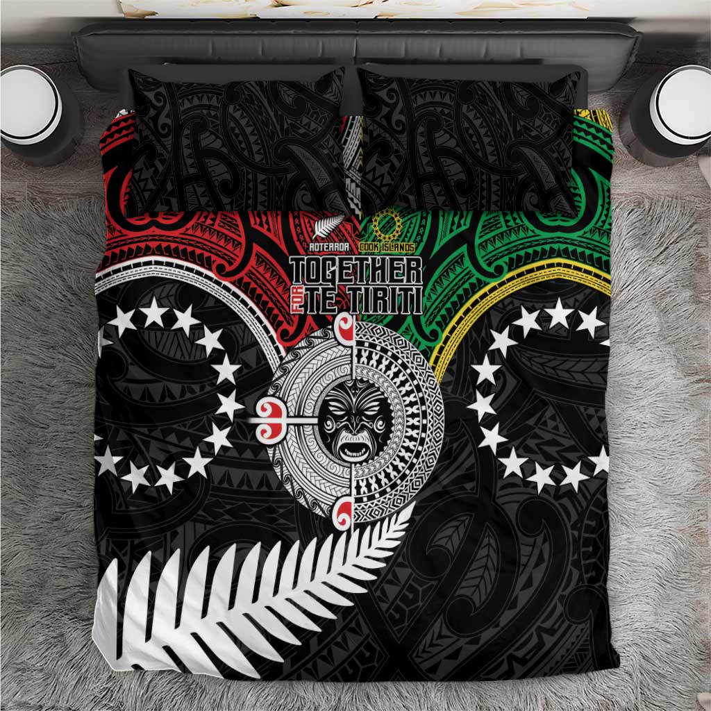 Aotearoa and Cook Islands Mo Te Tiriti Bedding Set New Zealand Honour The Treaty Ake!Ake!Ake! - Vibe Hoodie Shop