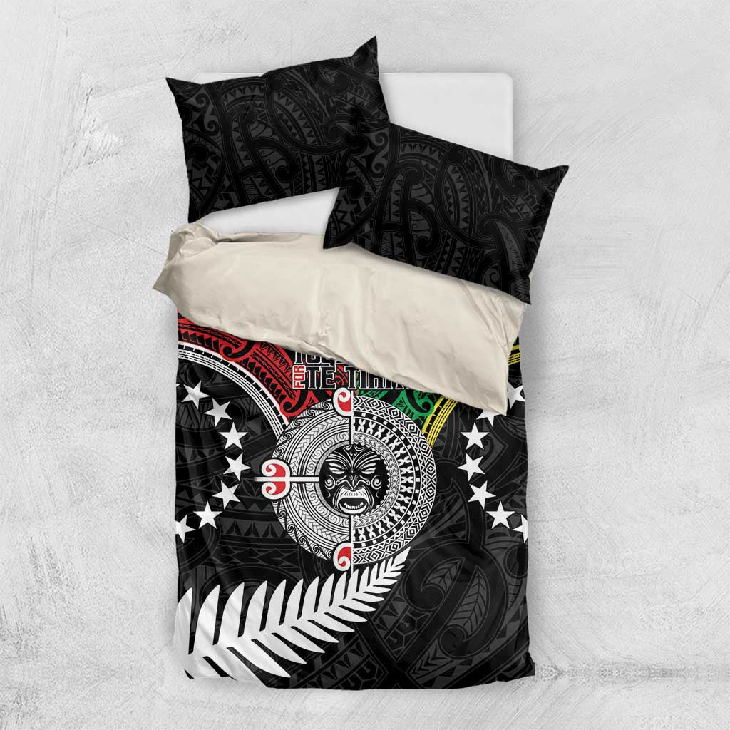 Aotearoa and Cook Islands Mo Te Tiriti Bedding Set New Zealand Honour The Treaty Ake!Ake!Ake! - Vibe Hoodie Shop