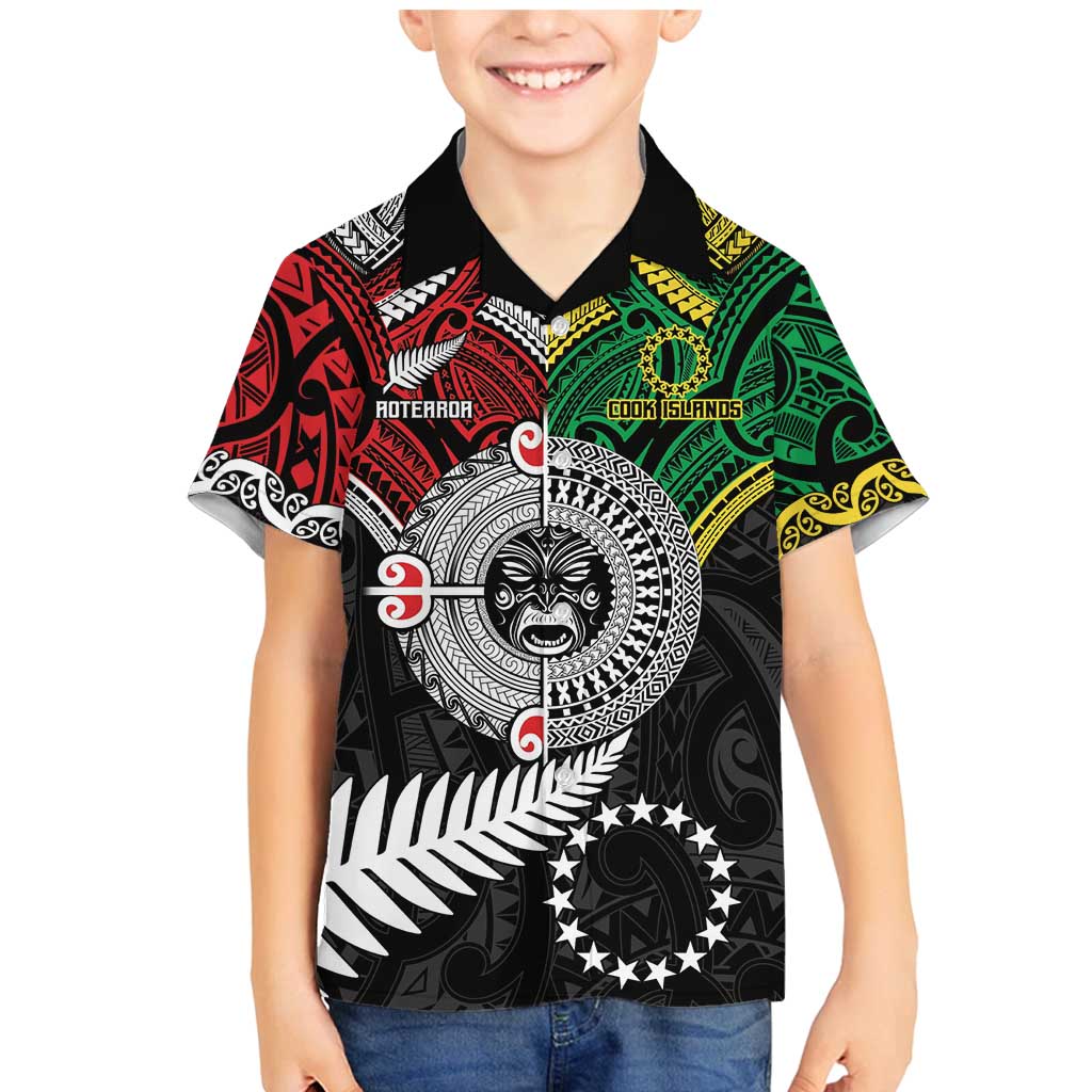 Aotearoa and Cook Islands Mo Te Tiriti Family Matching Mermaid Dress and Hawaiian Shirt New Zealand Honour The Treaty Ake!Ake!Ake!