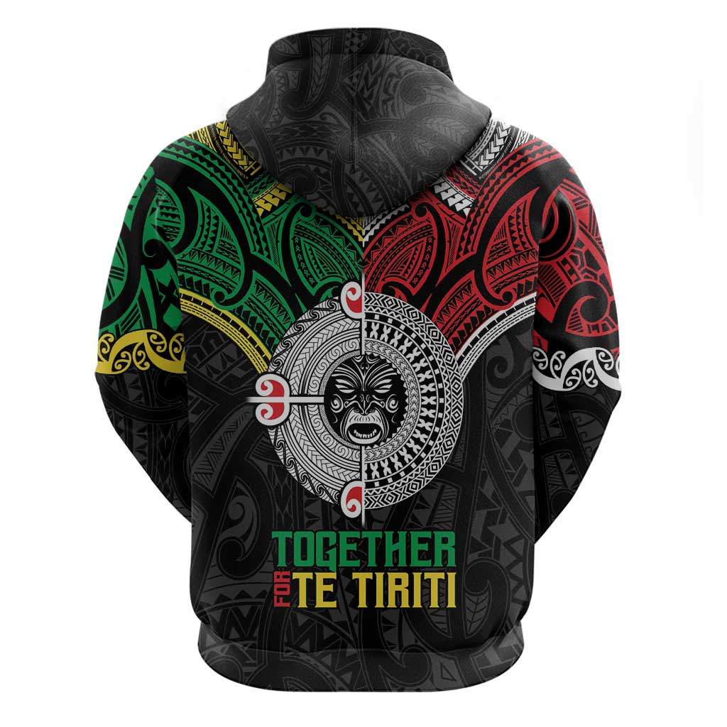 Aotearoa and Cook Islands Mo Te Tiriti Hoodie New Zealand Honour The Treaty Ake!Ake!Ake! LT9 - Vibe Hoodie Shop