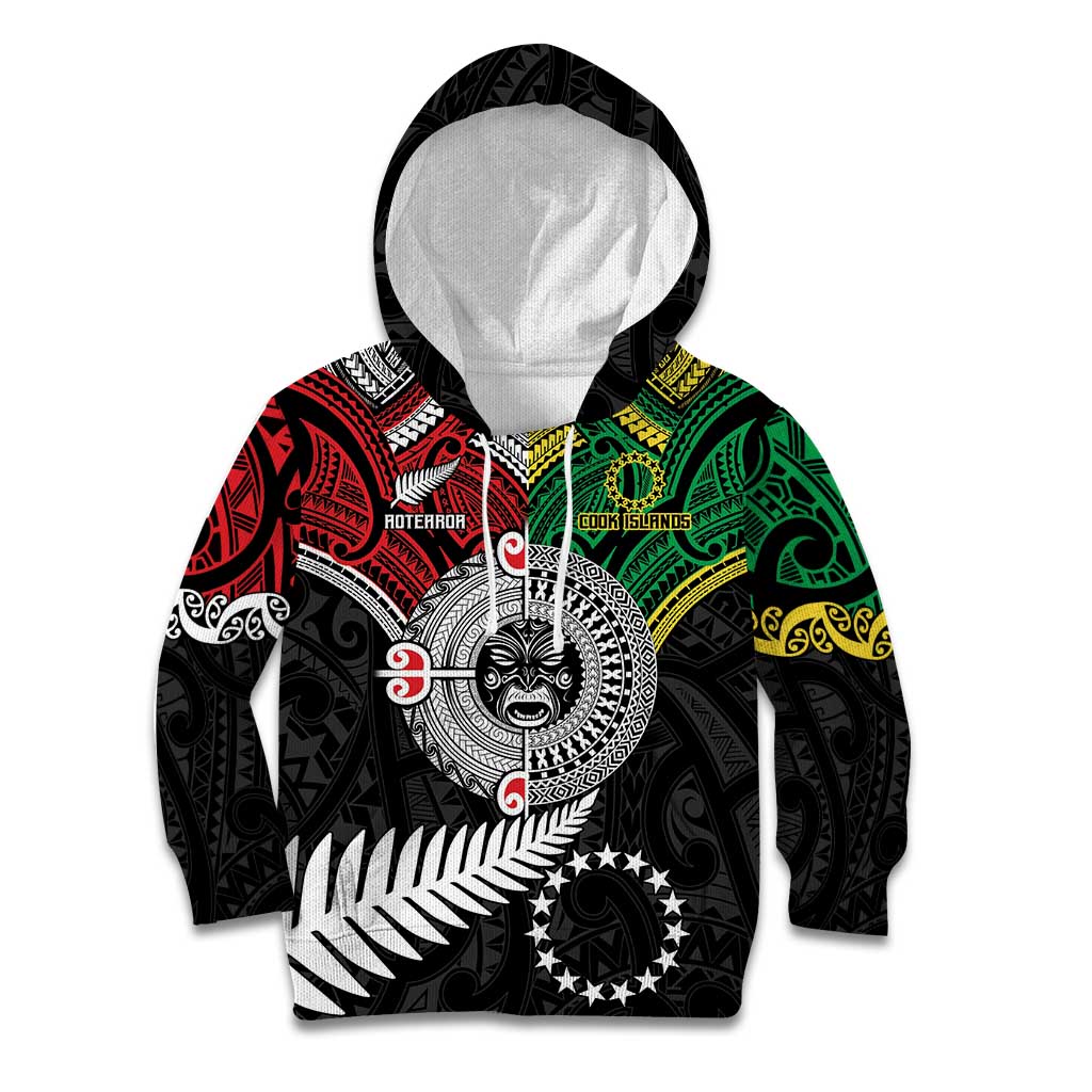 Aotearoa and Cook Islands Mo Te Tiriti Kid Hoodie New Zealand Honour The Treaty Ake!Ake!Ake! - Vibe Hoodie Shop