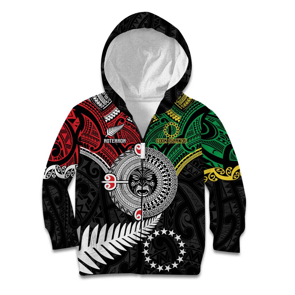 Aotearoa and Cook Islands Mo Te Tiriti Kid Hoodie New Zealand Honour The Treaty Ake!Ake!Ake! - Vibe Hoodie Shop