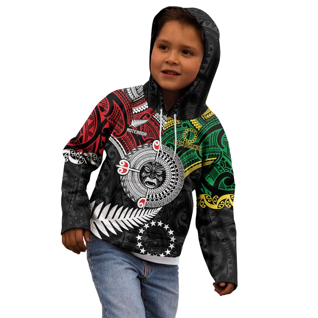 Aotearoa and Cook Islands Mo Te Tiriti Kid Hoodie New Zealand Honour The Treaty Ake!Ake!Ake! - Vibe Hoodie Shop