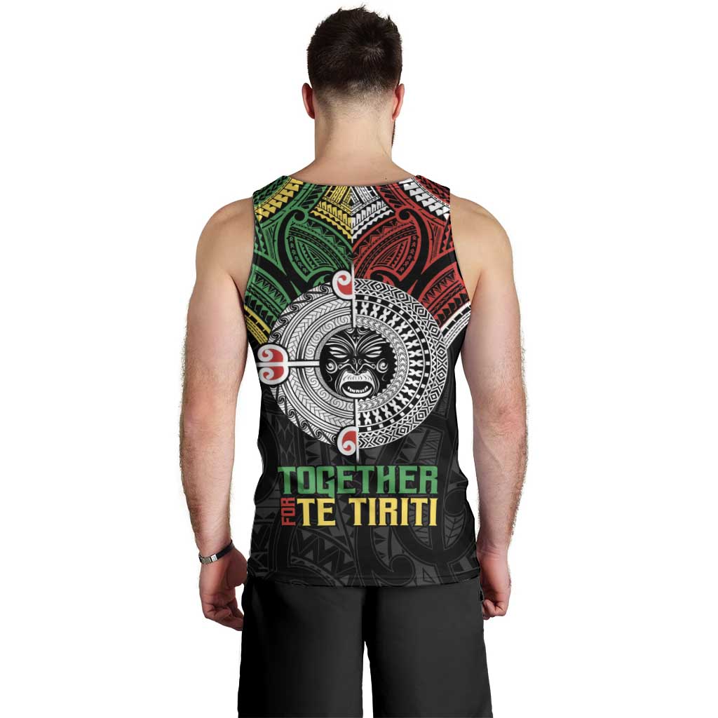 Aotearoa and Cook Islands Mo Te Tiriti Men Tank Top New Zealand Honour The Treaty Ake!Ake!Ake! - Vibe Hoodie Shop