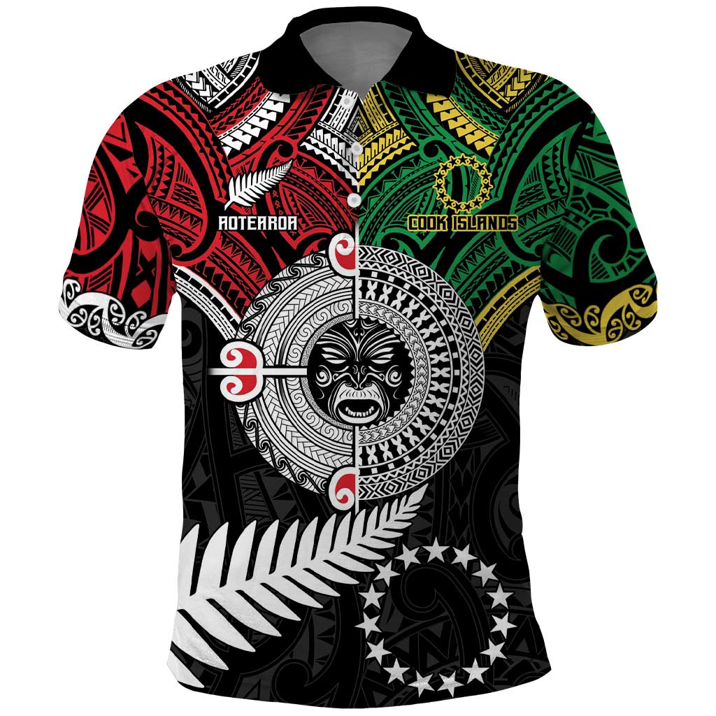 Aotearoa and Cook Islands Mo Te Tiriti Polo Shirt New Zealand Honour The Treaty Ake!Ake!Ake! LT9 - Vibe Hoodie Shop