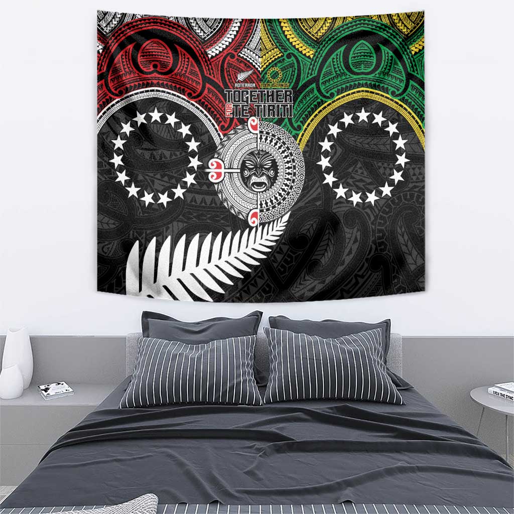 Aotearoa and Cook Islands Mo Te Tiriti Tapestry New Zealand Honour The Treaty Ake!Ake!Ake! - Vibe Hoodie Shop