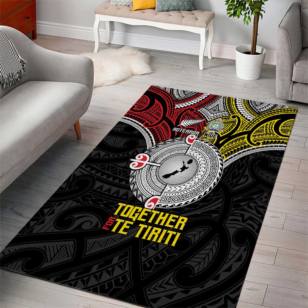 Aotearoa and Niue Mo Te Tiriti Area Rug New Zealand Honour The Treaty Ake!Ake!Ake! - Vibe Hoodie Shop