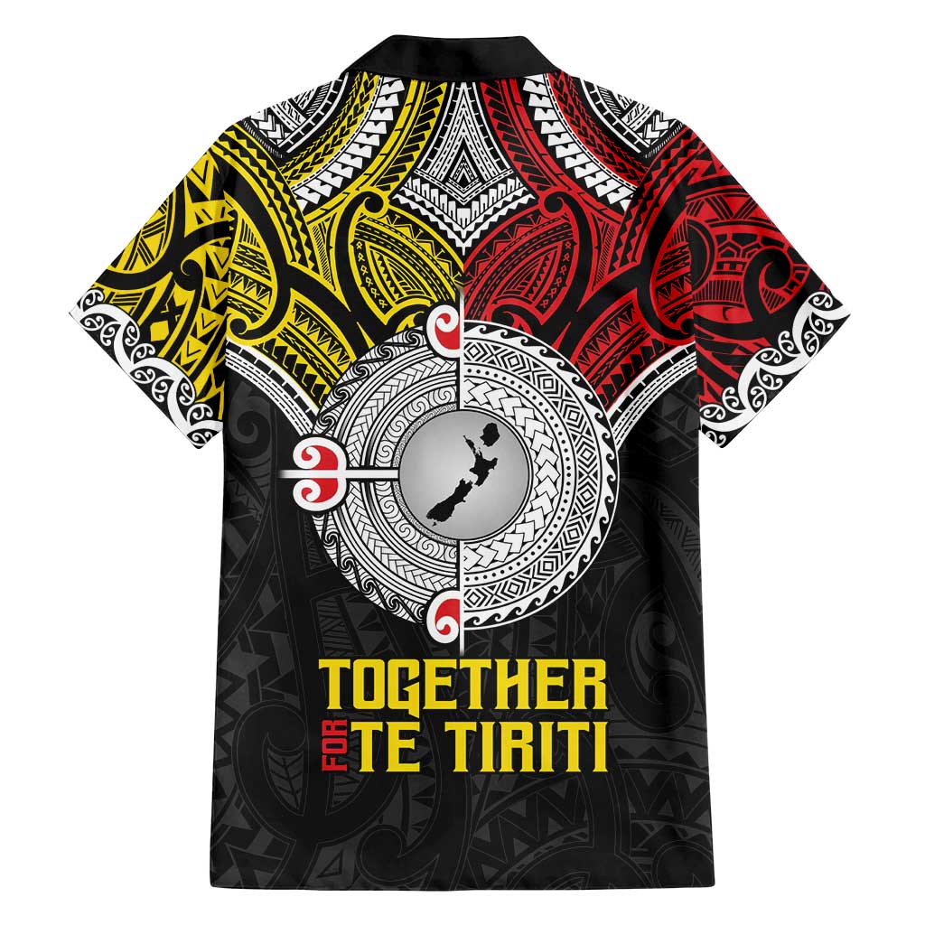 Aotearoa and Niue Mo Te Tiriti Family Matching Long Sleeve Bodycon Dress and Hawaiian Shirt New Zealand Honour The Treaty Ake!Ake!Ake!