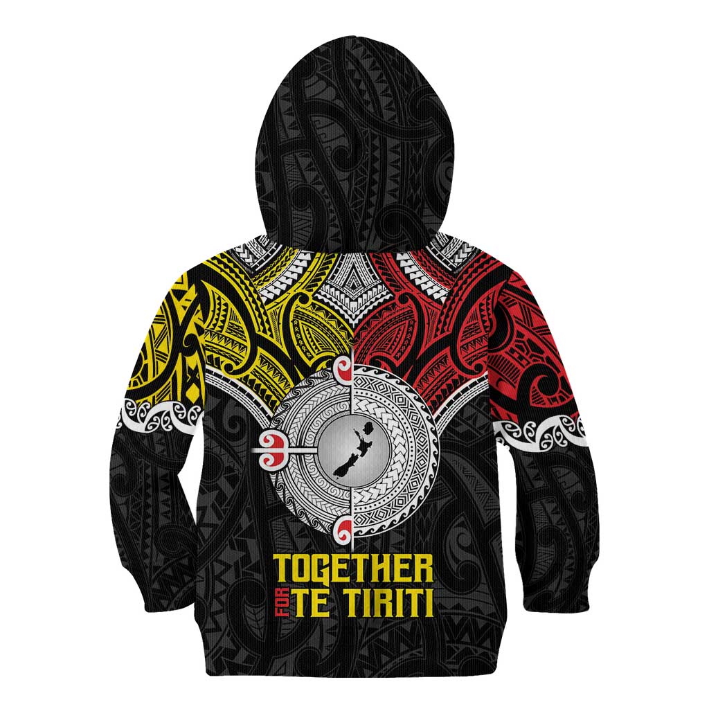 Aotearoa and Niue Mo Te Tiriti Kid Hoodie New Zealand Honour The Treaty Ake!Ake!Ake! - Vibe Hoodie Shop