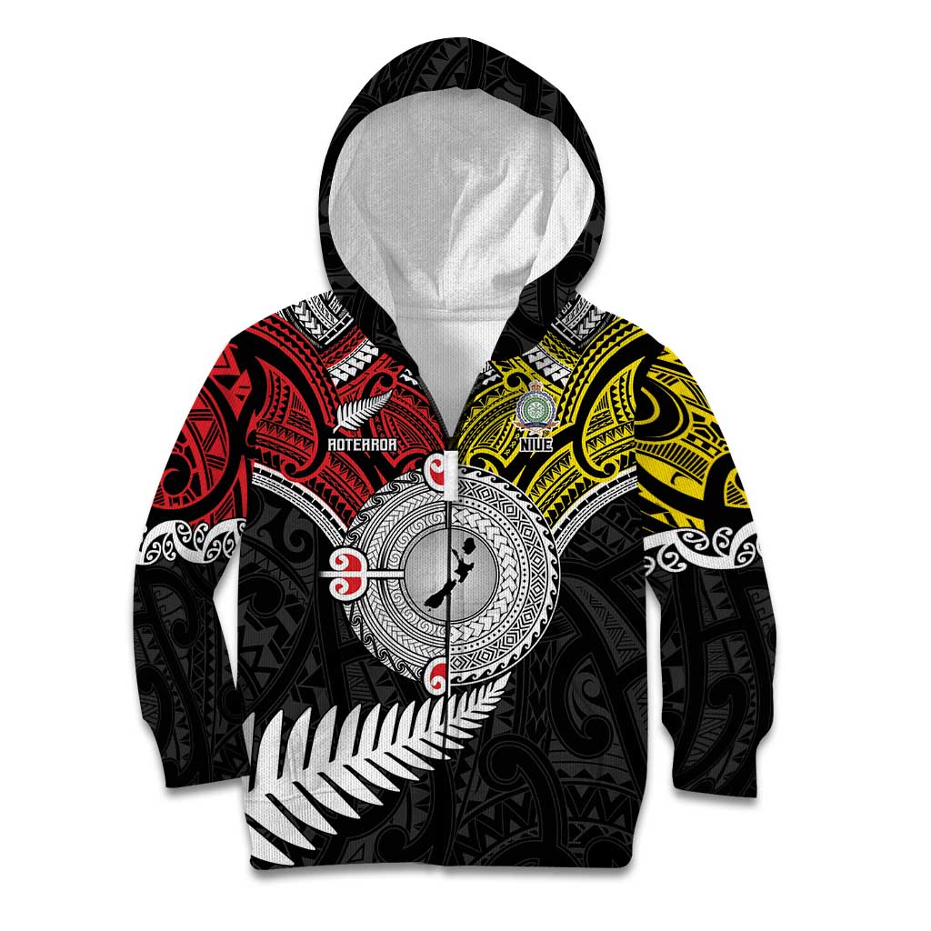 Aotearoa and Niue Mo Te Tiriti Kid Hoodie New Zealand Honour The Treaty Ake!Ake!Ake! - Vibe Hoodie Shop