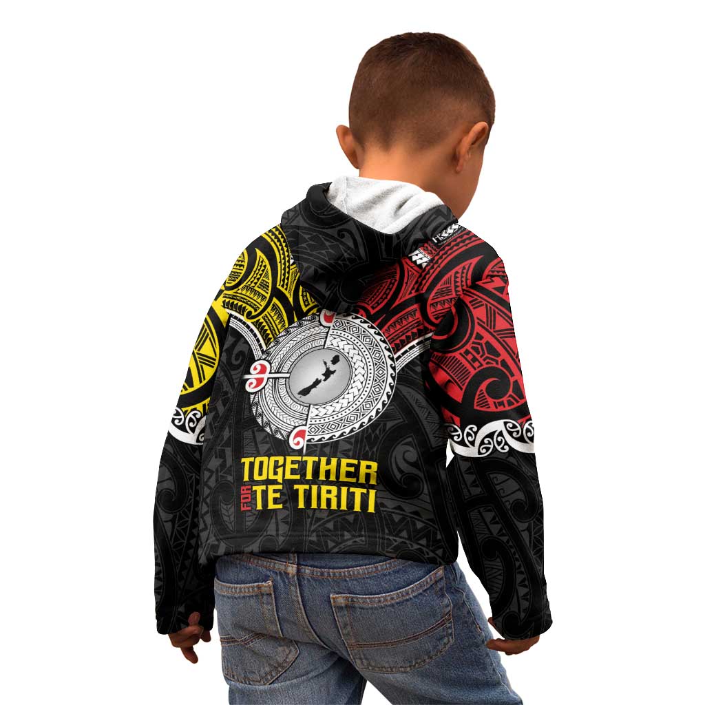 Aotearoa and Niue Mo Te Tiriti Kid Hoodie New Zealand Honour The Treaty Ake!Ake!Ake! - Vibe Hoodie Shop