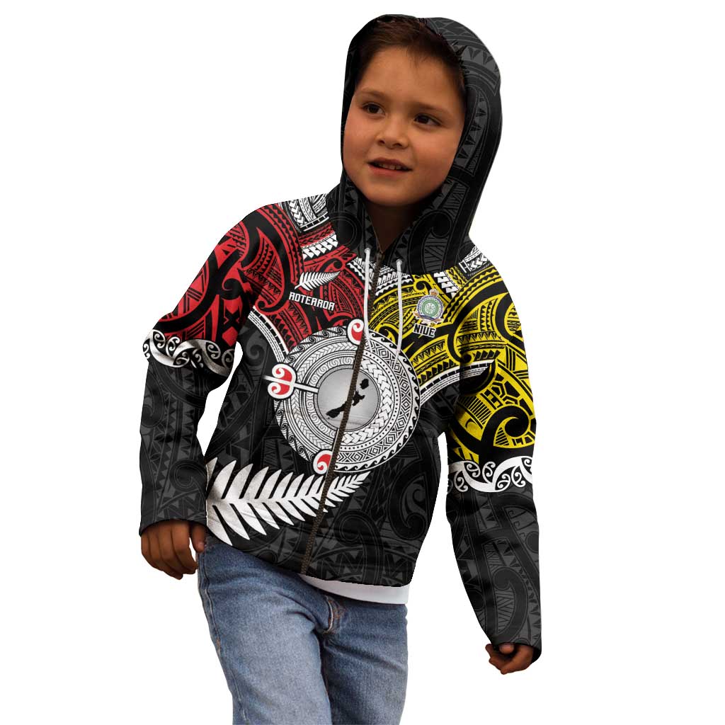 Aotearoa and Niue Mo Te Tiriti Kid Hoodie New Zealand Honour The Treaty Ake!Ake!Ake! - Vibe Hoodie Shop