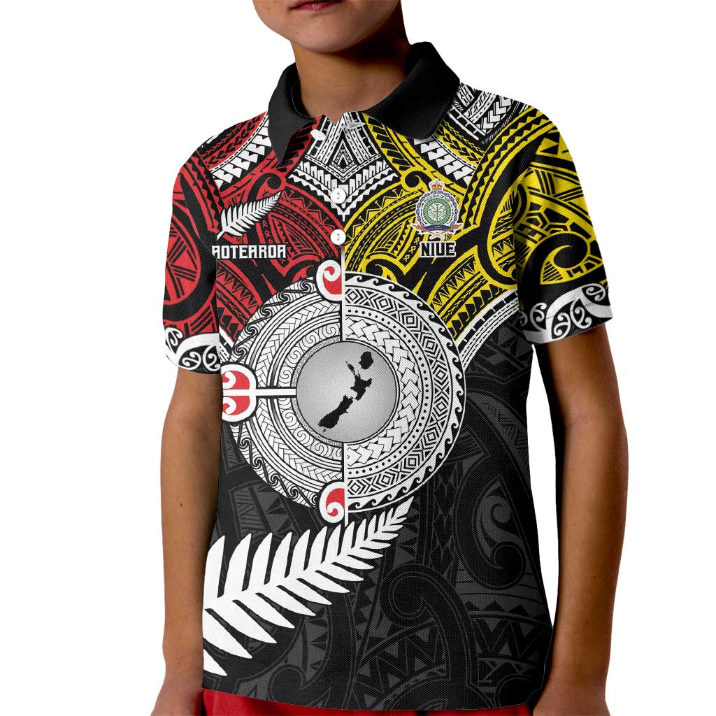 Aotearoa and Niue Mo Te Tiriti Kid Polo Shirt New Zealand Honour The Treaty Ake!Ake!Ake! - Vibe Hoodie Shop