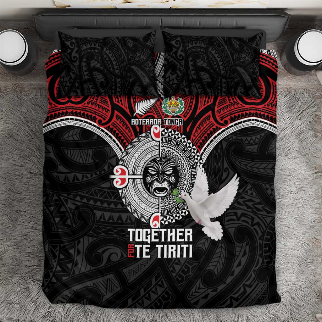 Aotearoa and Tonga Mo Te Tiriti Bedding Set New Zealand Honour The Treaty Ake!Ake!Ake! - Vibe Hoodie Shop