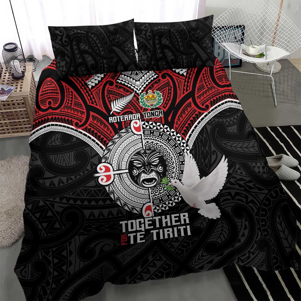 Aotearoa and Tonga Mo Te Tiriti Bedding Set New Zealand Honour The Treaty Ake!Ake!Ake! - Vibe Hoodie Shop