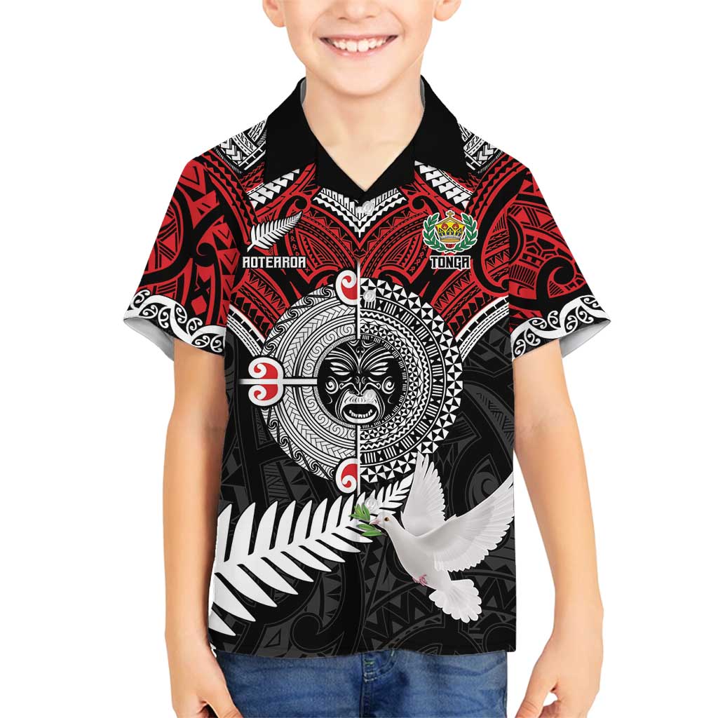 Aotearoa and Tonga Mo Te Tiriti Family Matching Puletasi and Hawaiian Shirt New Zealand Honour The Treaty Ake!Ake!Ake!