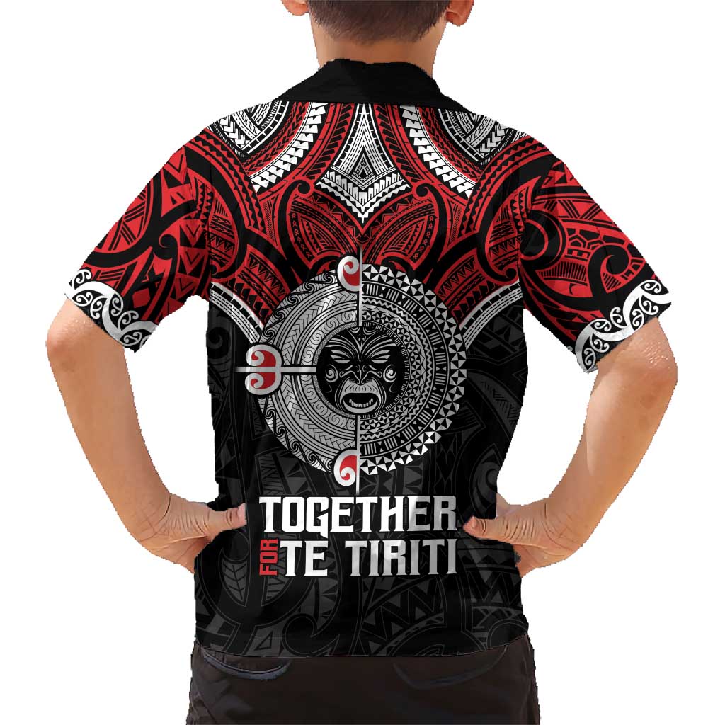 Aotearoa and Tonga Mo Te Tiriti Family Matching Short Sleeve Bodycon Dress and Hawaiian Shirt New Zealand Honour The Treaty Ake!Ake!Ake!