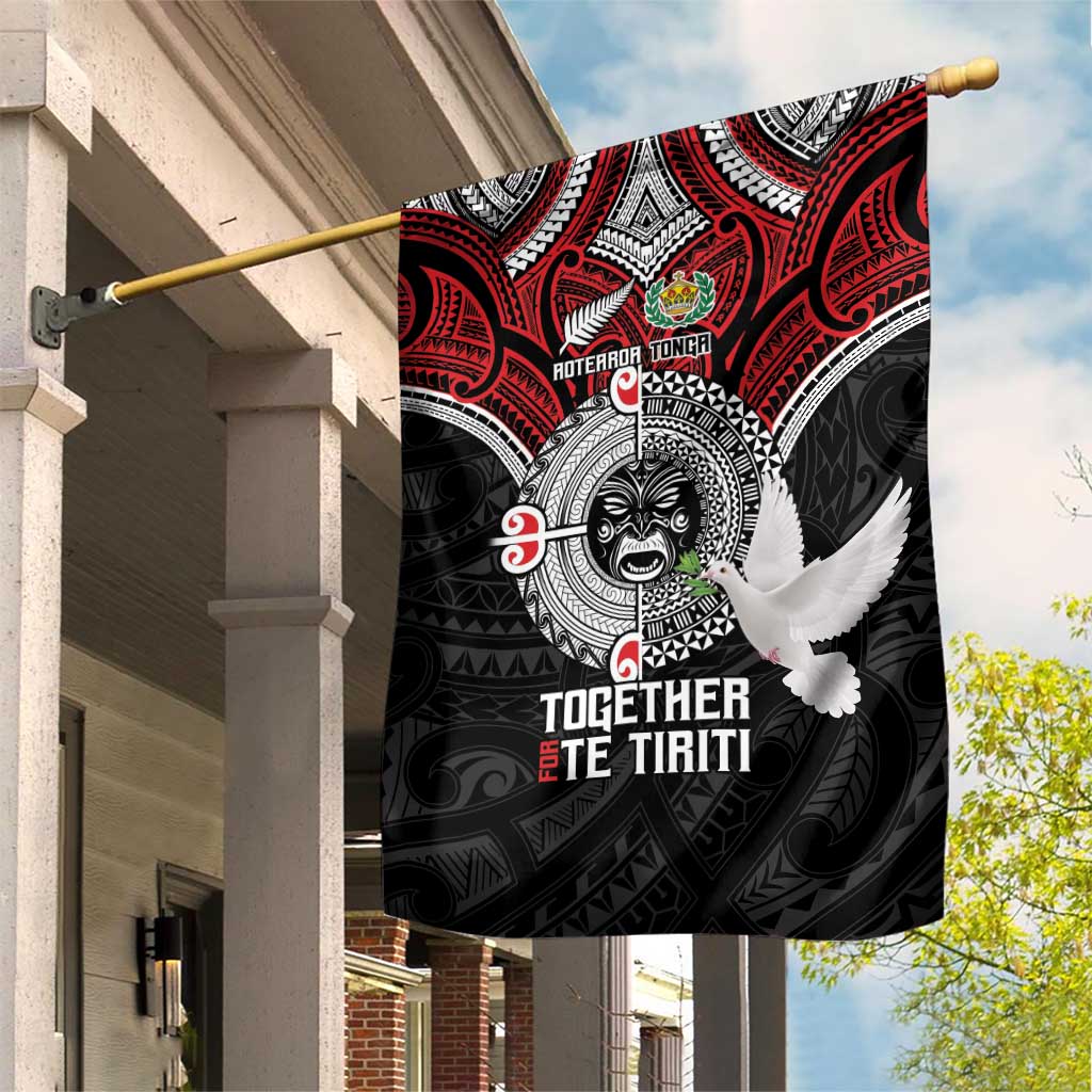 Aotearoa and Tonga Mo Te Tiriti Garden Flag New Zealand Honour The Treaty Ake!Ake!Ake! - Vibe Hoodie Shop