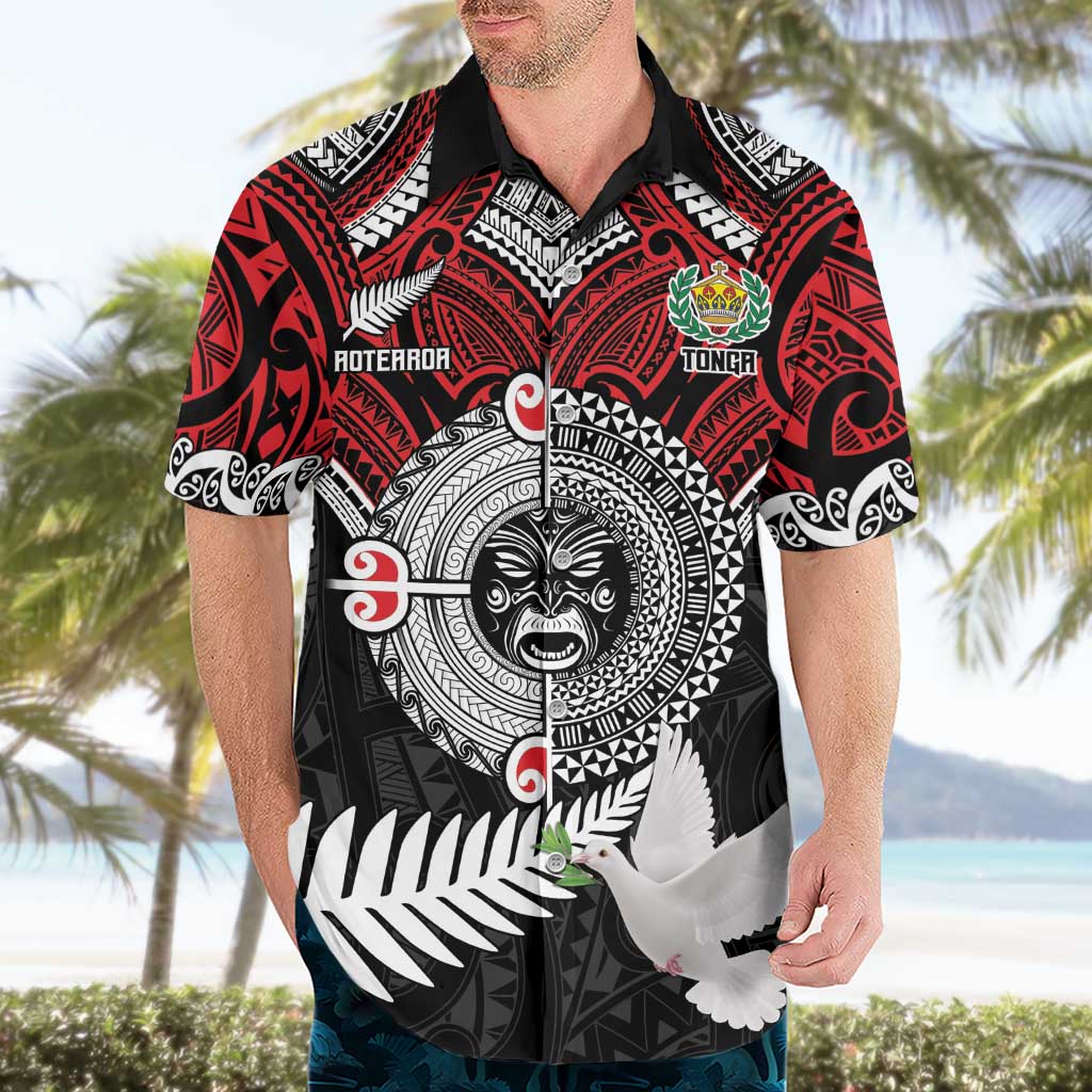 Aotearoa and Tonga Mo Te Tiriti Hawaiian Shirt New Zealand Honour The Treaty Ake!Ake!Ake! - Vibe Hoodie Shop