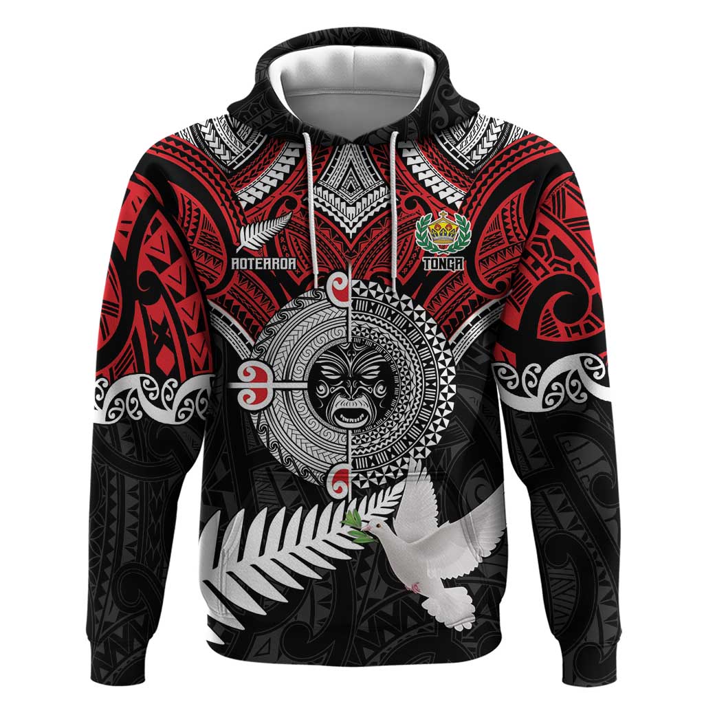 Aotearoa and Tonga Mo Te Tiriti Hoodie New Zealand Honour The Treaty Ake!Ake!Ake! LT9 - Vibe Hoodie Shop