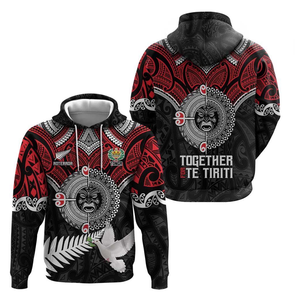 Aotearoa and Tonga Mo Te Tiriti Hoodie New Zealand Honour The Treaty Ake!Ake!Ake! LT9 - Vibe Hoodie Shop