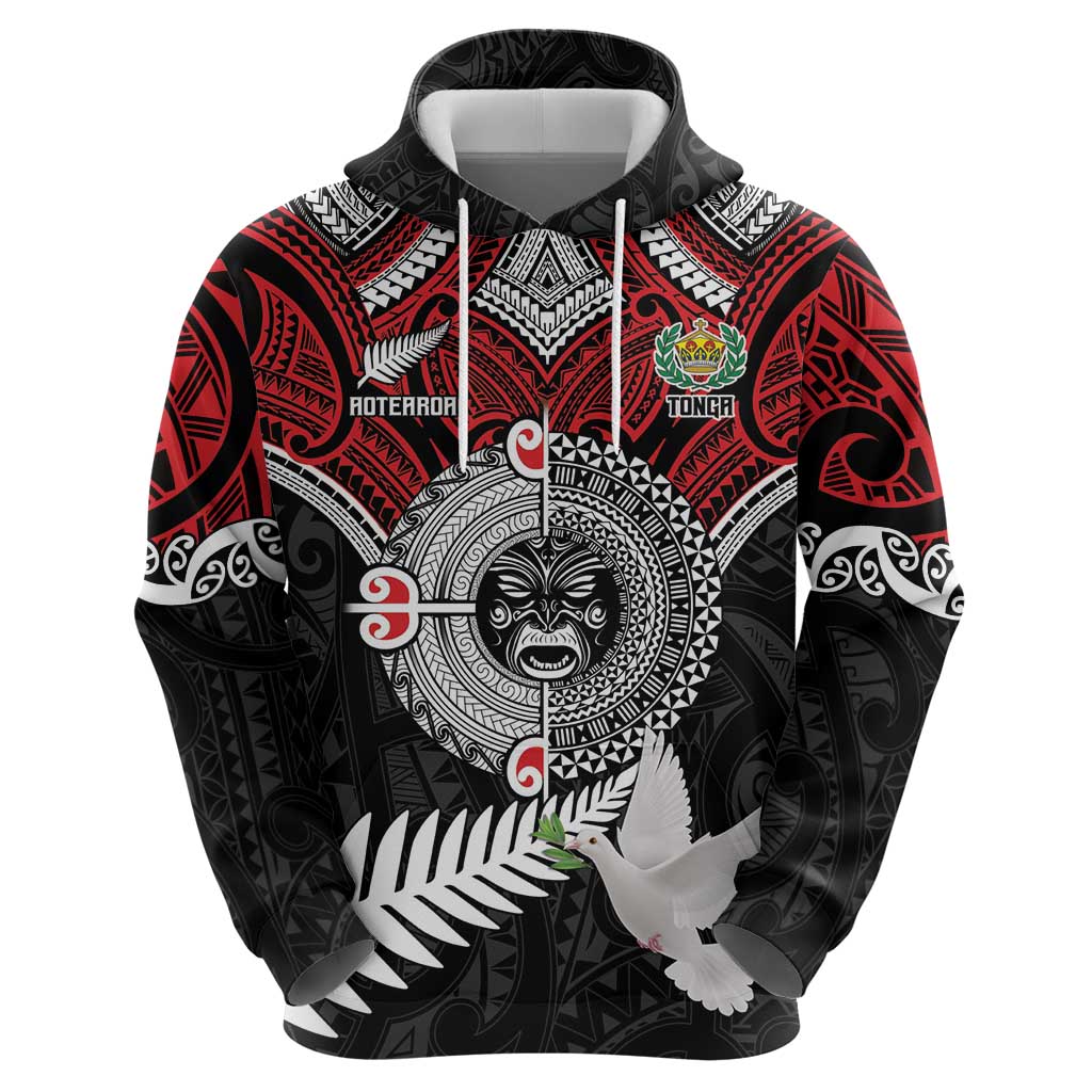 Aotearoa and Tonga Mo Te Tiriti Hoodie New Zealand Honour The Treaty Ake!Ake!Ake! LT9 - Vibe Hoodie Shop