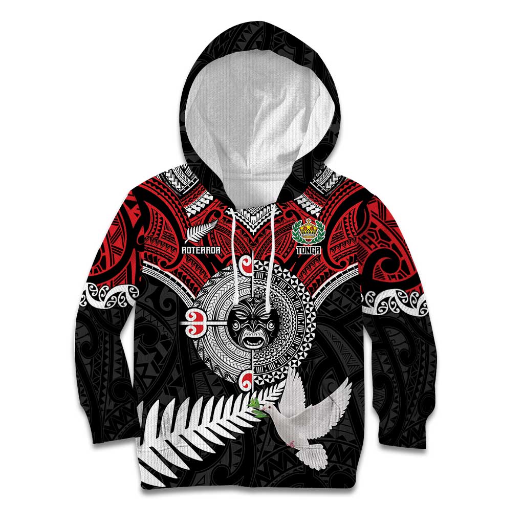 Aotearoa and Tonga Mo Te Tiriti Kid Hoodie New Zealand Honour The Treaty Ake!Ake!Ake! - Vibe Hoodie Shop