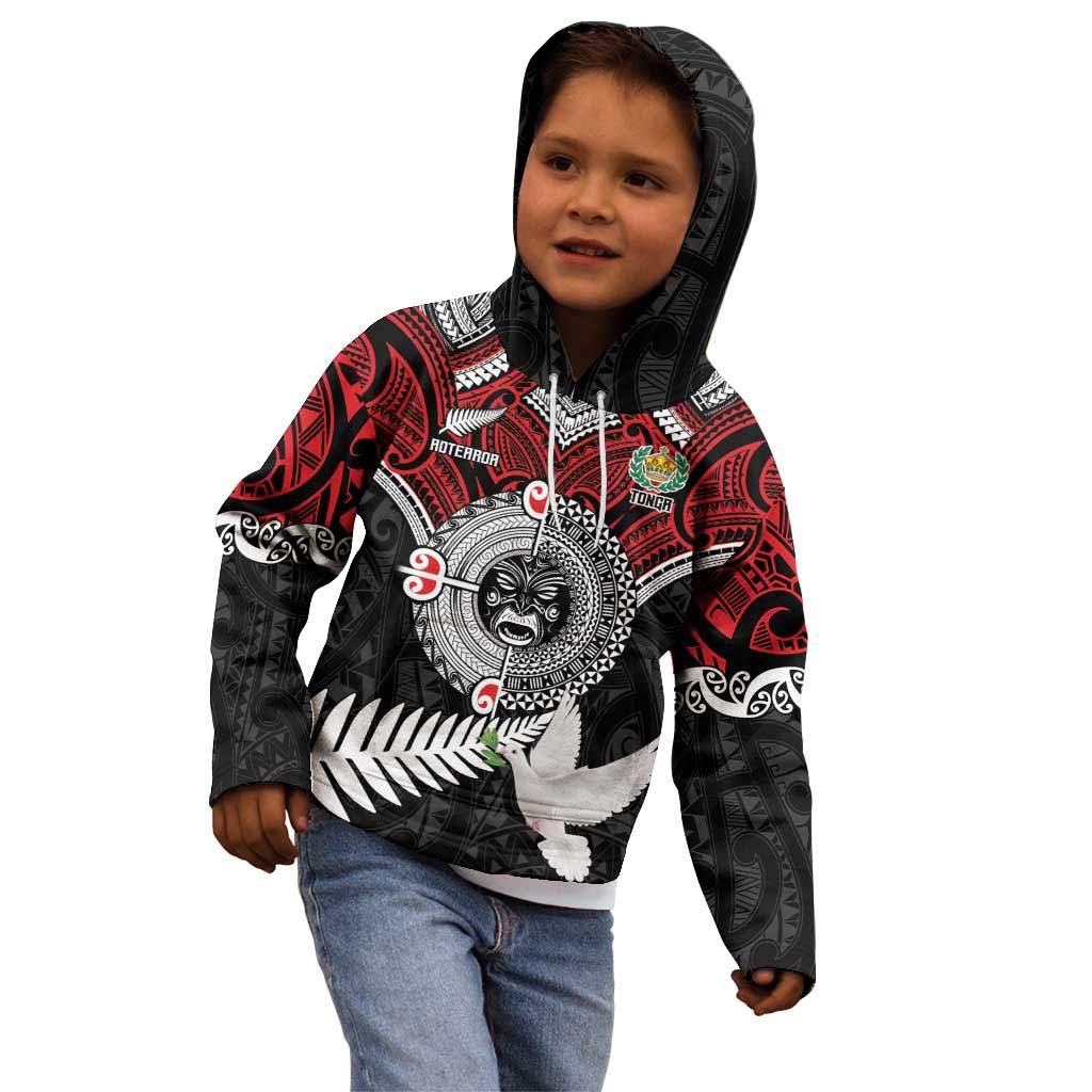 Aotearoa and Tonga Mo Te Tiriti Kid Hoodie New Zealand Honour The Treaty Ake!Ake!Ake! - Vibe Hoodie Shop