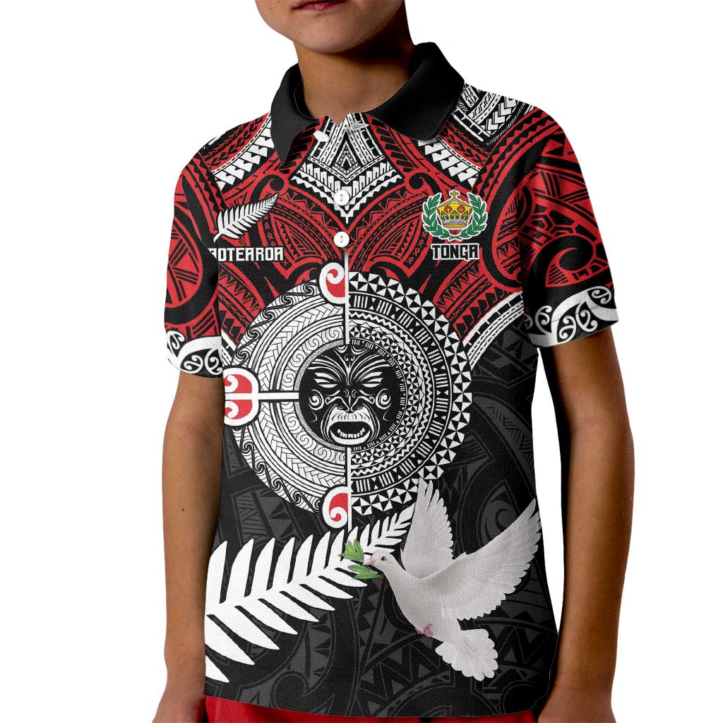 Aotearoa and Tonga Mo Te Tiriti Kid Polo Shirt New Zealand Honour The Treaty Ake!Ake!Ake! - Vibe Hoodie Shop