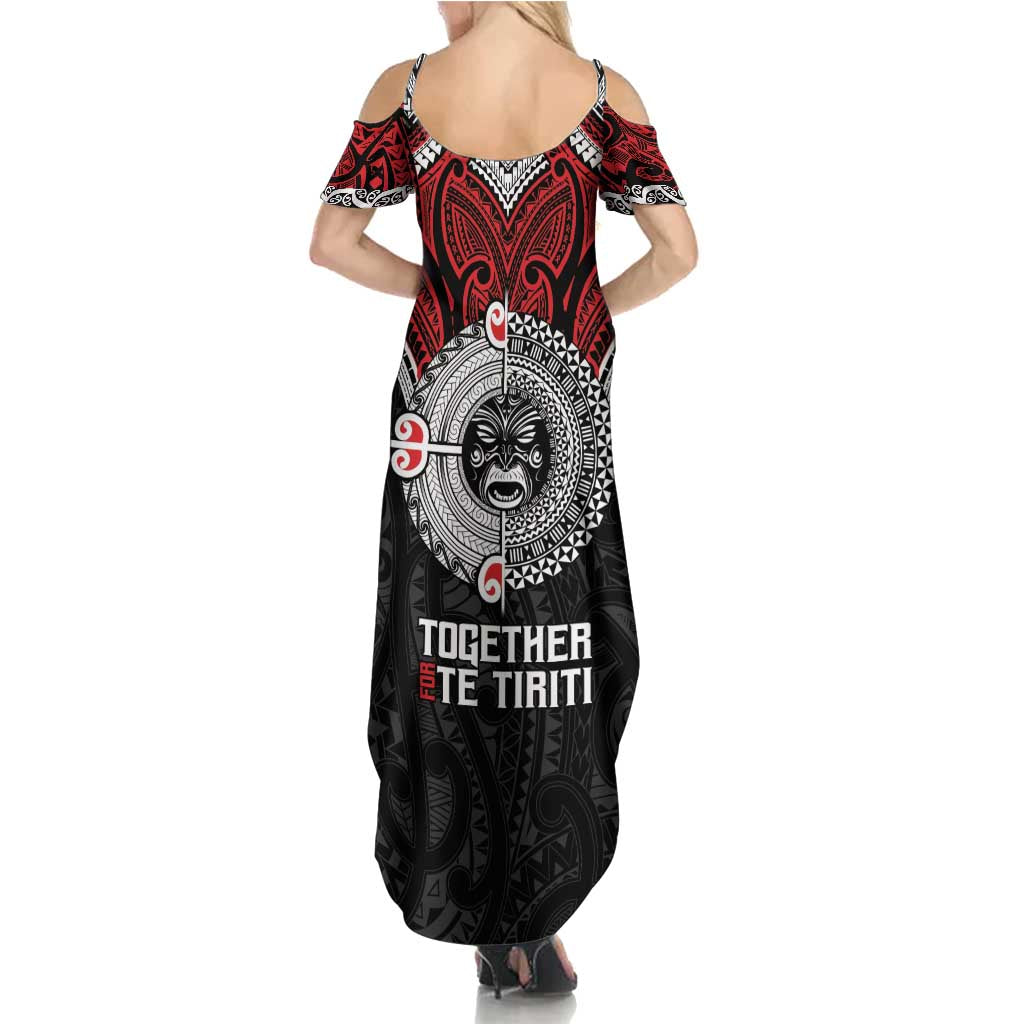 Aotearoa and Tonga Mo Te Tiriti Summer Maxi Dress New Zealand Honour The Treaty Ake!Ake!Ake!