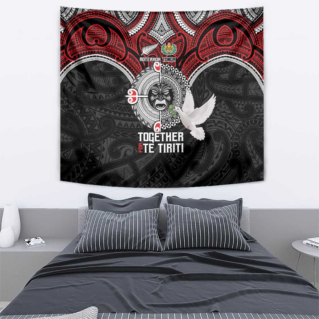 Aotearoa and Tonga Mo Te Tiriti Tapestry New Zealand Honour The Treaty Ake!Ake!Ake! - Vibe Hoodie Shop