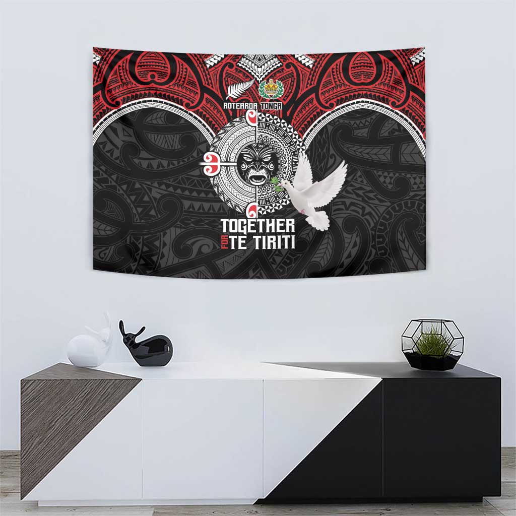 Aotearoa and Tonga Mo Te Tiriti Tapestry New Zealand Honour The Treaty Ake!Ake!Ake! - Vibe Hoodie Shop