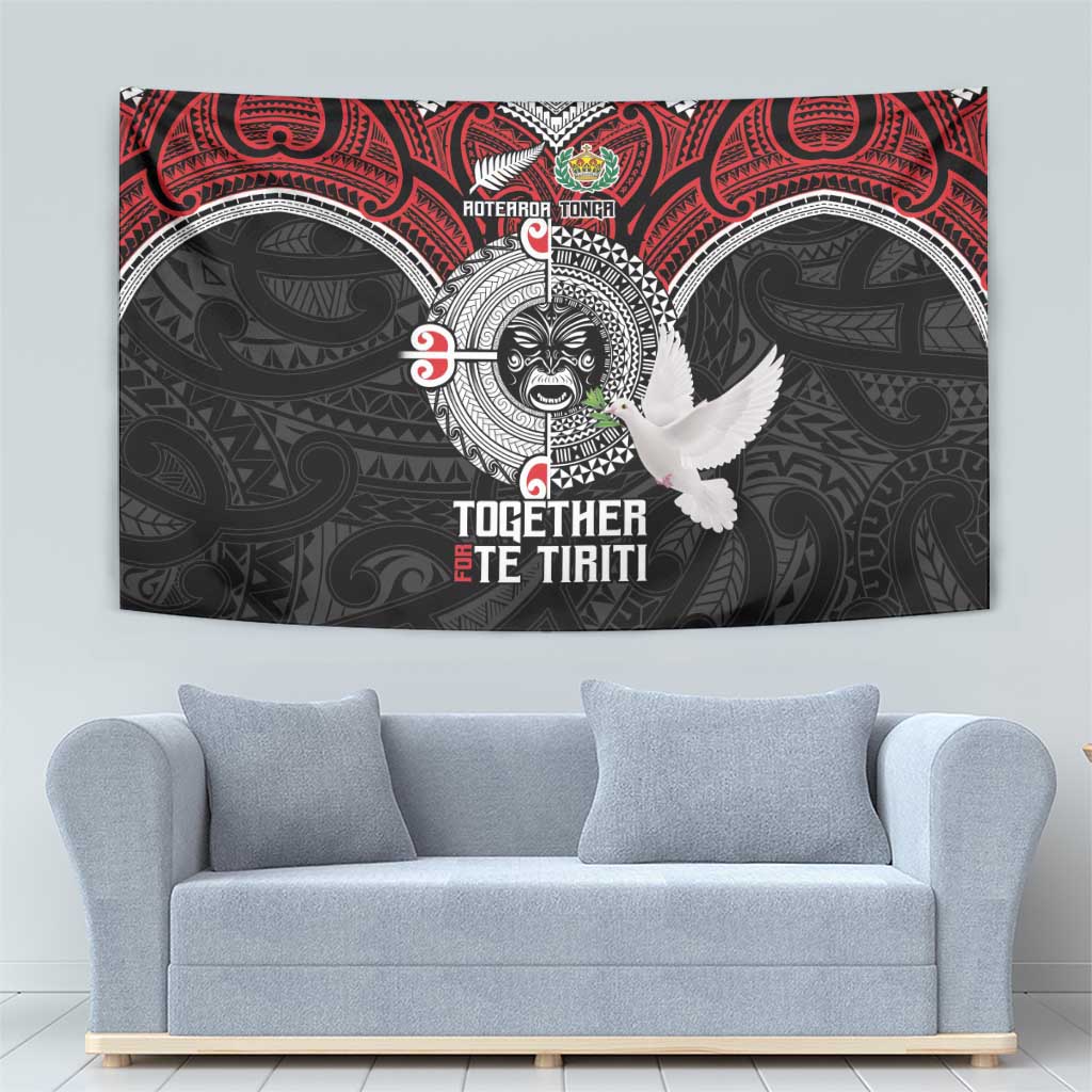 Aotearoa and Tonga Mo Te Tiriti Tapestry New Zealand Honour The Treaty Ake!Ake!Ake! - Vibe Hoodie Shop