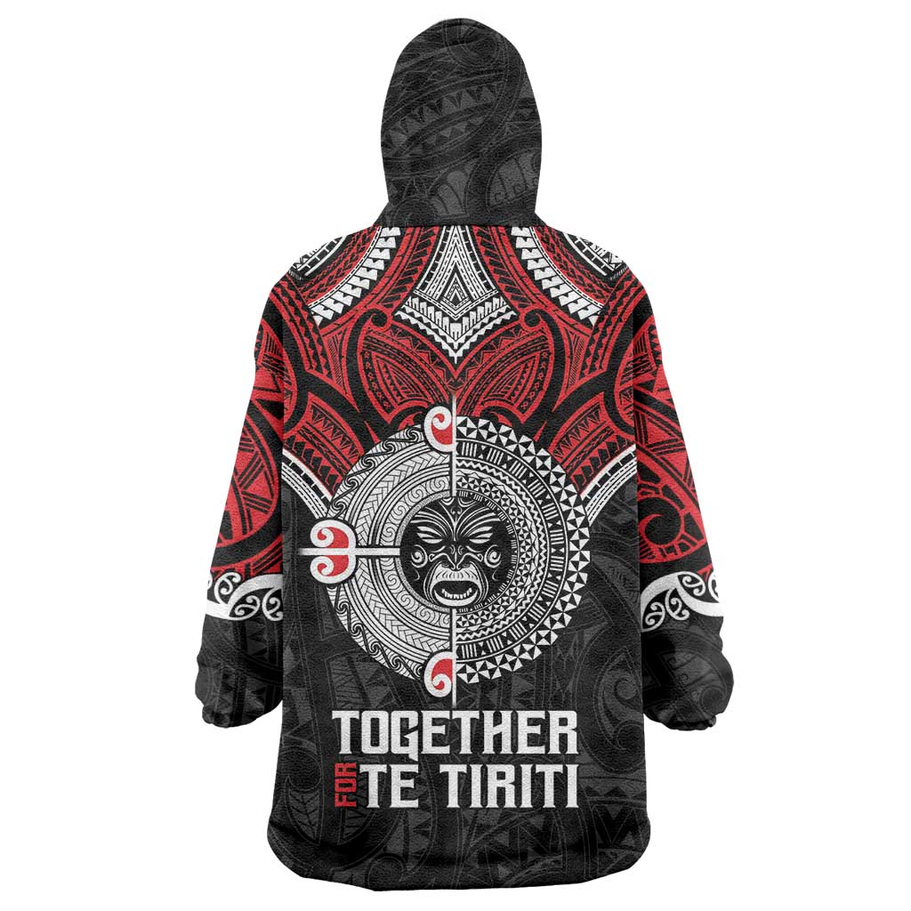 Aotearoa and Tonga Mo Te Tiriti Wearable Blanket Hoodie New Zealand Honour The Treaty Ake!Ake!Ake! - Vibe Hoodie Shop