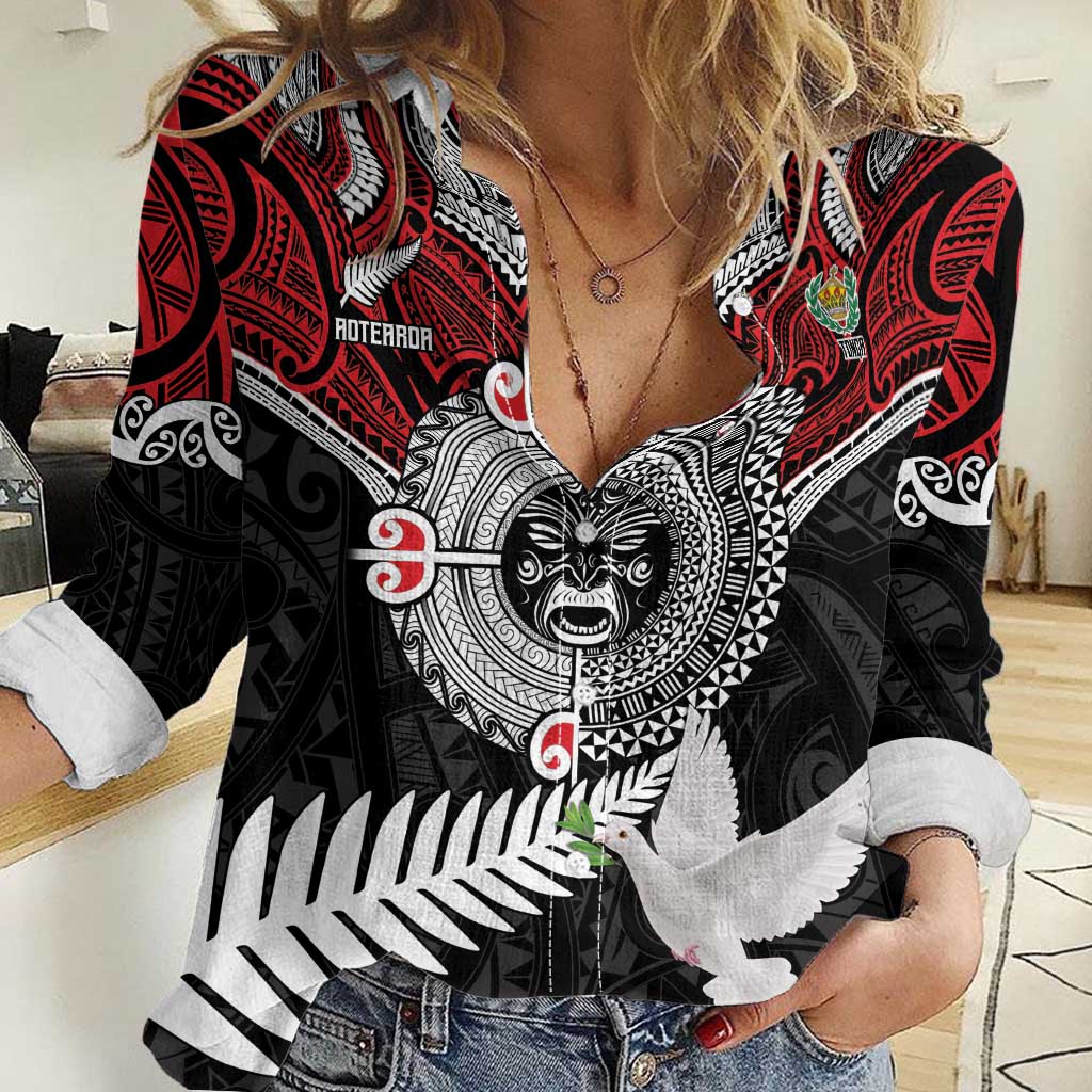 Aotearoa and Tonga Mo Te Tiriti Women Casual Shirt New Zealand Honour The Treaty Ake!Ake!Ake! - Vibe Hoodie Shop