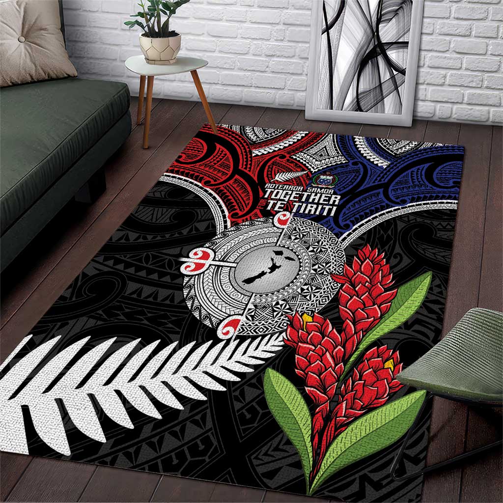 Aotearoa and Samoa Mo Te Tiriti Area Rug Tangata Moana Stand with Tangata Whenua - Vibe Hoodie Shop