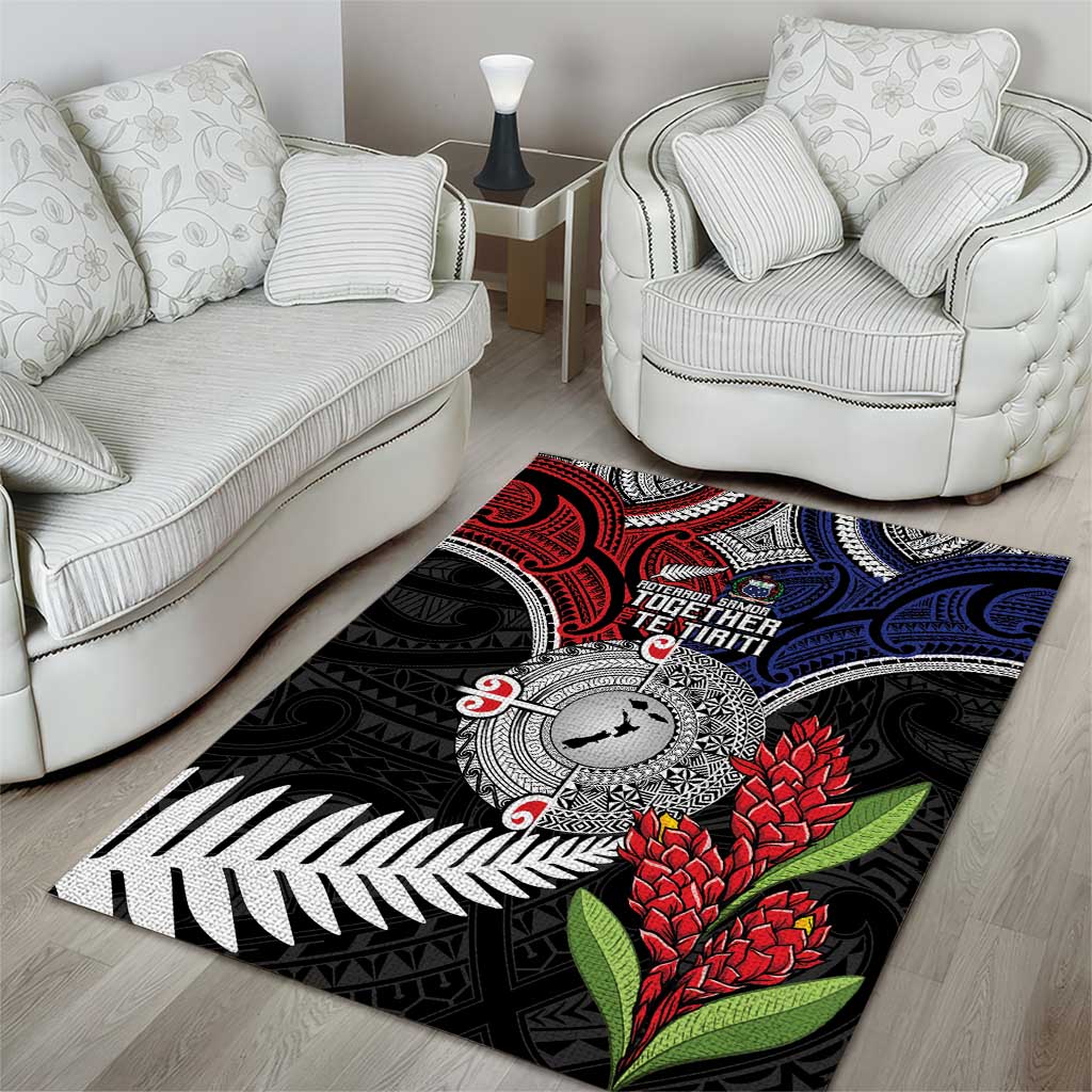 Aotearoa and Samoa Mo Te Tiriti Area Rug Tangata Moana Stand with Tangata Whenua - Vibe Hoodie Shop