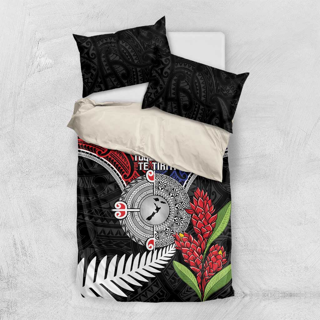 Aotearoa and Samoa Mo Te Tiriti Bedding Set Tangata Moana Stand with Tangata Whenua - Vibe Hoodie Shop