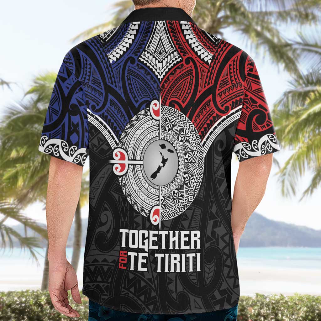 Aotearoa and Samoa Mo Te Tiriti Hawaiian Shirt Tangata Moana Stand with Tangata Whenua - Vibe Hoodie Shop