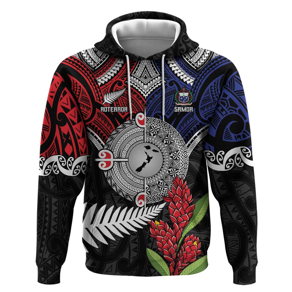 Aotearoa and Samoa Mo Te Tiriti Hoodie Tangata Moana Stand with Tangata Whenua LT9 - Vibe Hoodie Shop