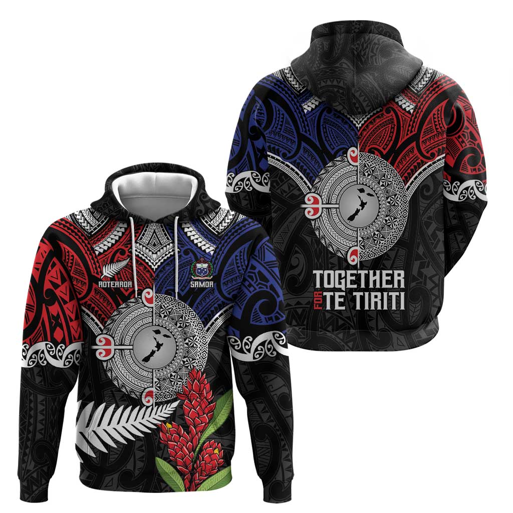 Aotearoa and Samoa Mo Te Tiriti Hoodie Tangata Moana Stand with Tangata Whenua LT9 - Vibe Hoodie Shop