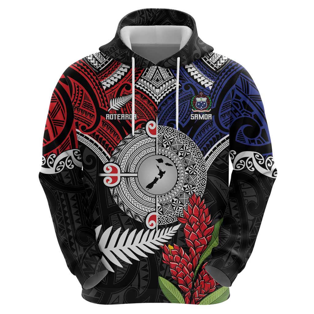 Aotearoa and Samoa Mo Te Tiriti Hoodie Tangata Moana Stand with Tangata Whenua LT9 - Vibe Hoodie Shop