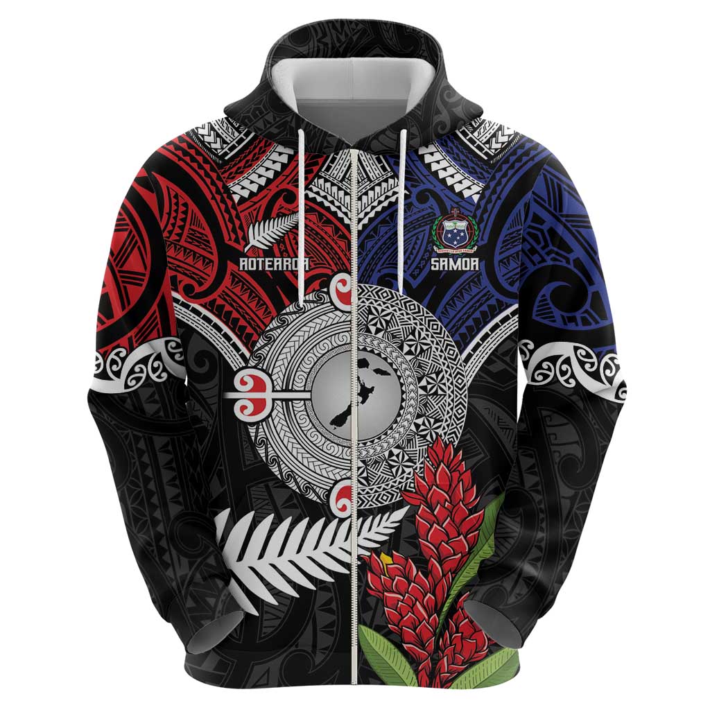 Aotearoa and Samoa Mo Te Tiriti Hoodie Tangata Moana Stand with Tangata Whenua LT9 - Vibe Hoodie Shop