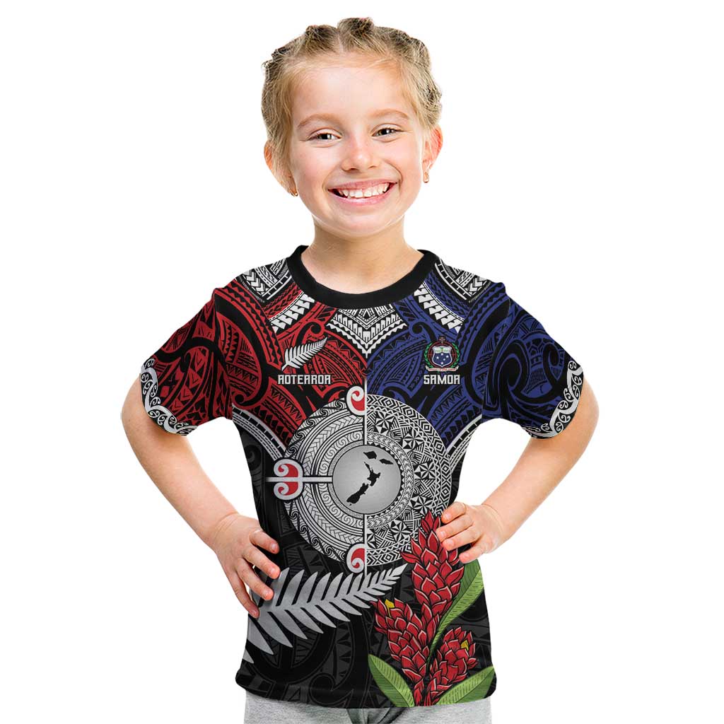 Aotearoa and Samoa Mo Te Tiriti Kid T Shirt Tangata Moana Stand with Tangata Whenua - Vibe Hoodie Shop