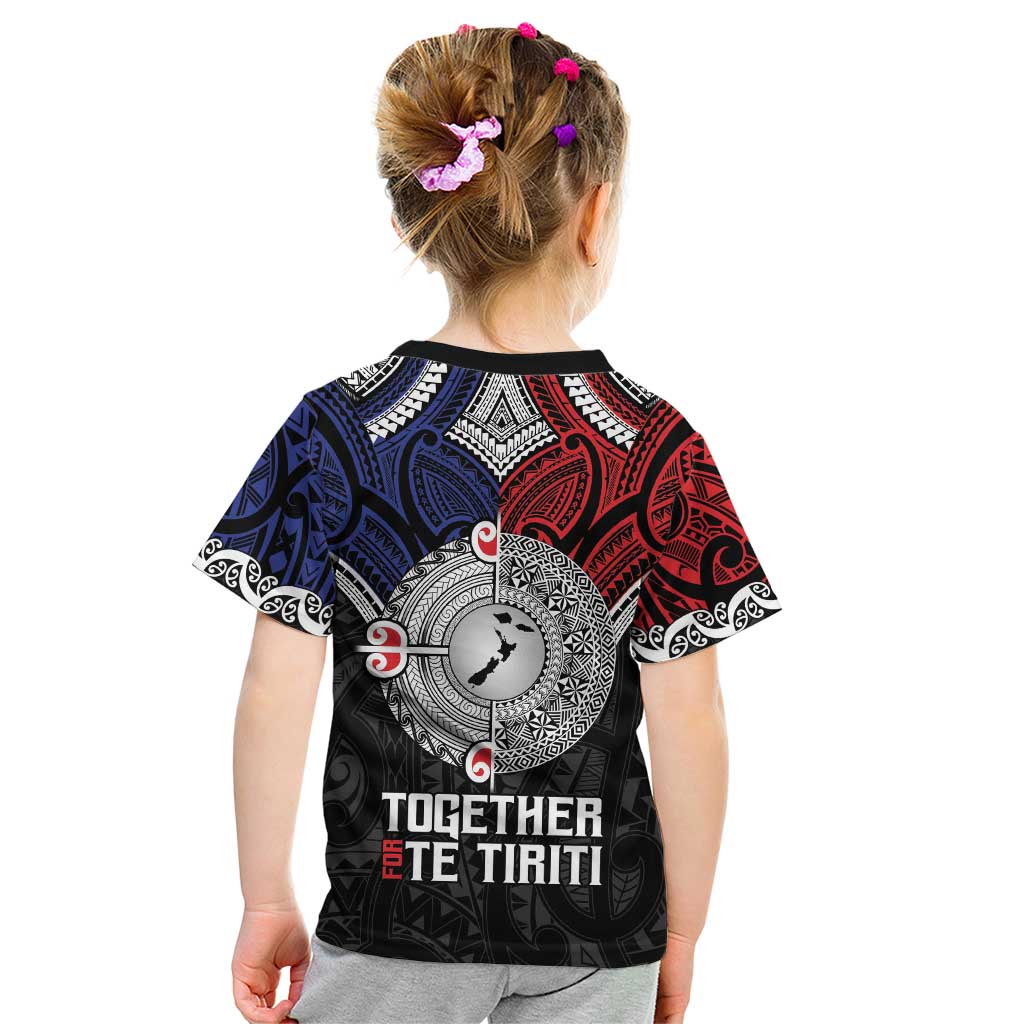 Aotearoa and Samoa Mo Te Tiriti Kid T Shirt Tangata Moana Stand with Tangata Whenua - Vibe Hoodie Shop